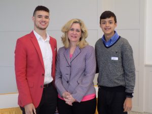 l to r: Chase Bell, Darlene Cusanza, and Francisco Garcia