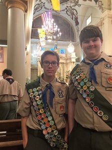 Jackson and Joshua at cathedral for PPX award 1