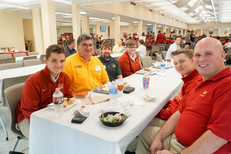 8th Grade Alumni Dads Visit for Lunch