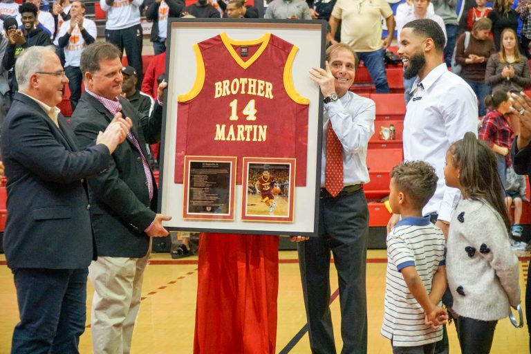 Magical Night: Brother Martin Retires No. 14 Jersey of DJ Augustin ’06