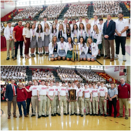 Championship Ceremony Held for 2020 Cheer and Wrestling Teams