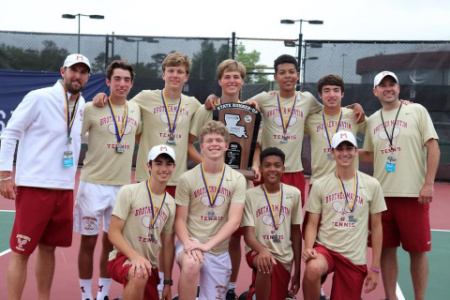 Tennis Scores 2021 State-Runner Up Title; Armbruster Defends Singles State Championship Title