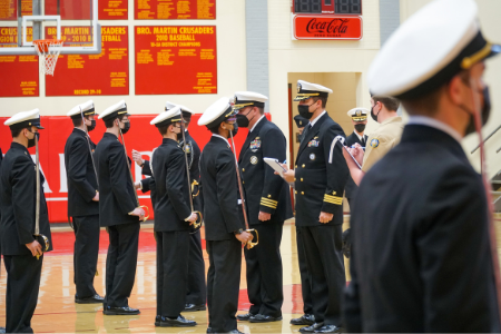 Ten-hut! Brother Martin’s NJROTC Showcases Mastery at 2021-2022 Annual Military Inspection