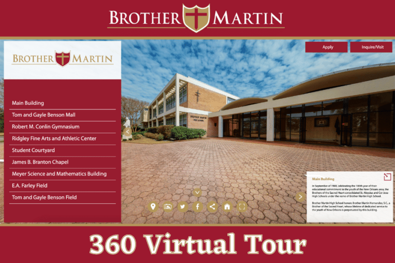 Welcome to Brother Martin! Take a 360 Virtual Tour of Our Campus