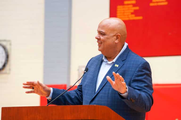 Warde Manuel ’86, 2025 Alumnus of the Year, Shares Wisdom with Brother Martin Crusaders