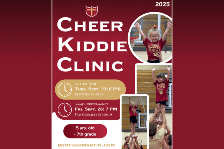 Register for the 2025 Brother Martin Cheer Kiddie Clinic!