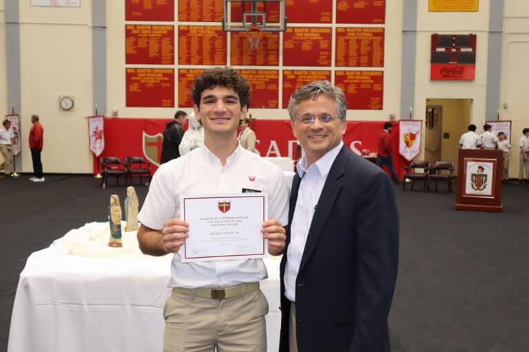 Jacob Gustin ’26 received the 2025-2026 Edmond M. d’Hemecourt, Jr. ’64 CJ Memorial Award