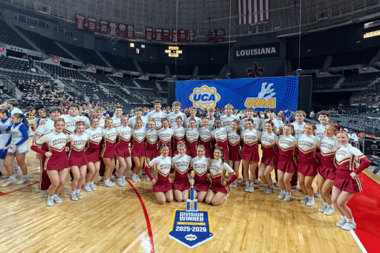 Brother Martin Cheer Team Places First in UCA Louisiana Regionals
